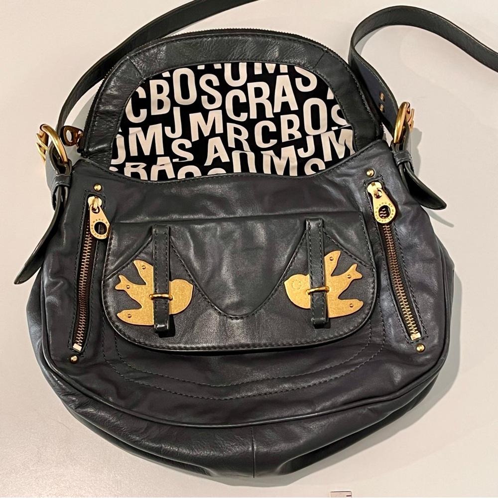 Marc by Marc Jacob’s Q Groovee Bird Leather Hobo Crossbody | Vintage Rare Boho - Picture 4 of 15